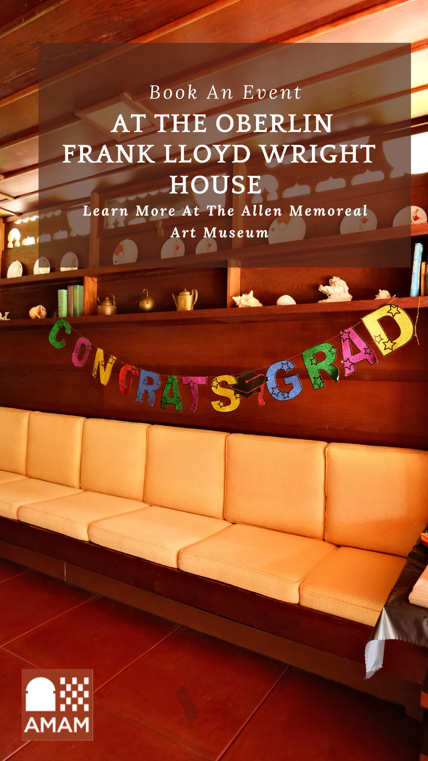 Frank Lloyd Wright House event booking campaign poster